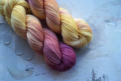 Indian Corn - Hand-dyed Yarn, Sock Yarn, Wool Yarn - Burgundy, Peach,  Yellow - Classic Sock - Fingering Weight